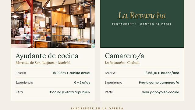 Camarero/a y Ayudante/a de Cocina