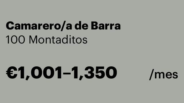 Camarero/a de Barra