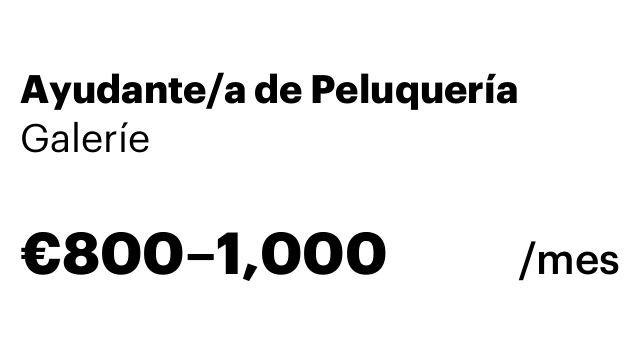 Ayudante/a de Peluquería