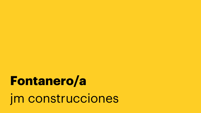 Fontanero/a