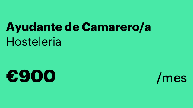 Ayudante de Camarero/a