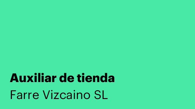Auxiliar de tienda