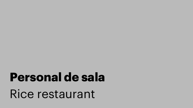 Personal de sala