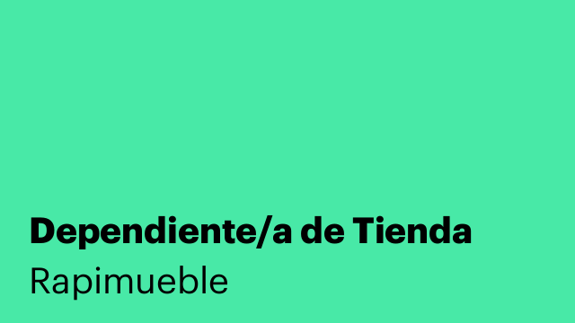 Dependiente/a de Tienda
