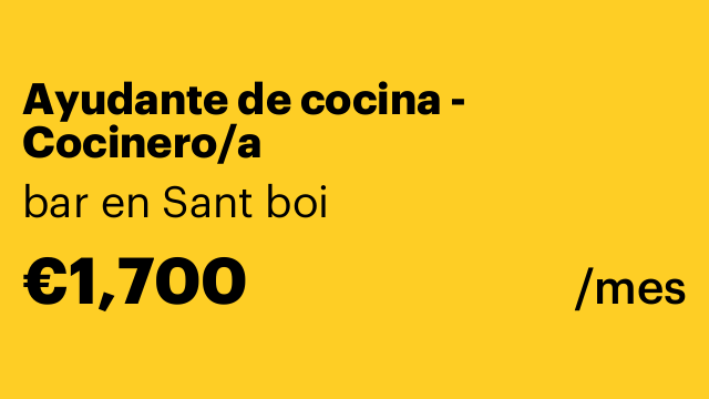 Ayudante de cocina - Cocinero/a