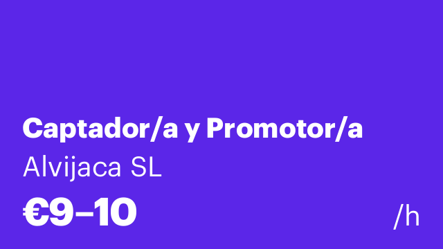 Captador/a y Promotor/a