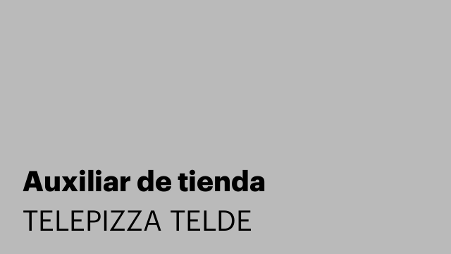 Auxiliar de tienda