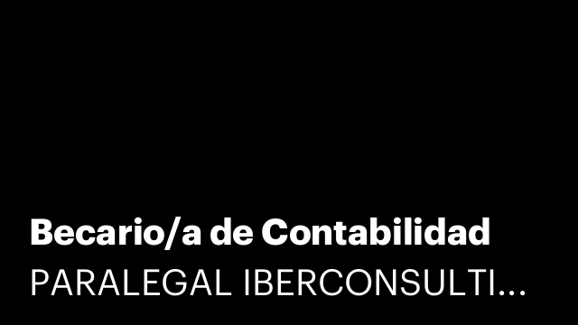 Becario/a de Contabilidad