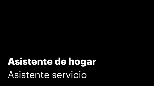 Asistente de hogar