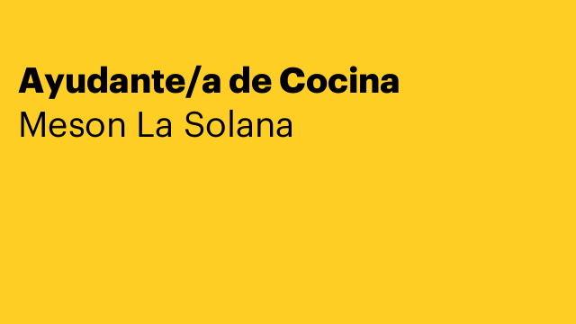 Ayudante/a de Cocina