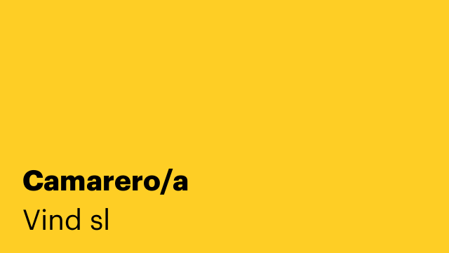 Camarero/a