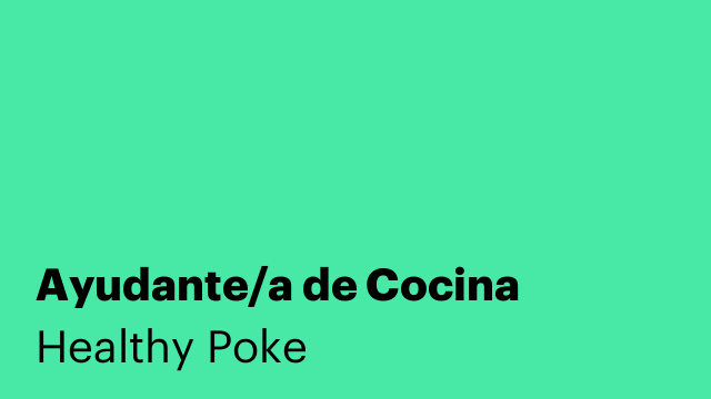 Ayudante/a de Cocina
