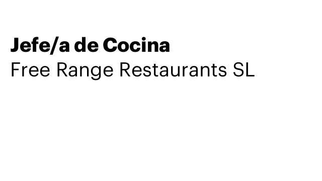 Jefe/a de Cocina