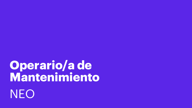 Operario/a de Mantenimiento