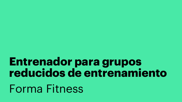 Entrenador para grupos reducidos de entrenamiento funcional