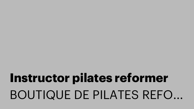 Instructor pilates reformer