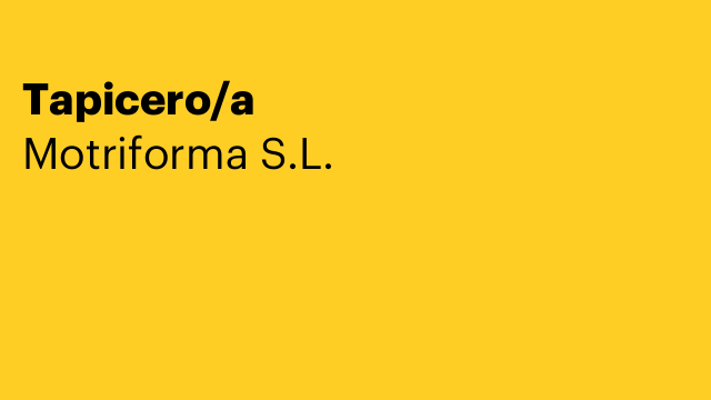 Tapicero/a