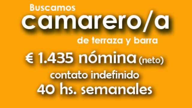 Camarero de terraza y barra