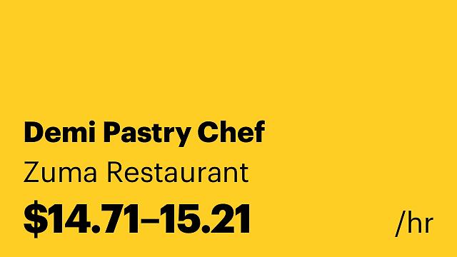 Demi Pastry Chef