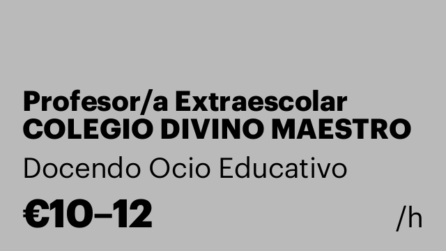 Profesor/a Extraescolar COLEGIO DIVINO MAESTRO