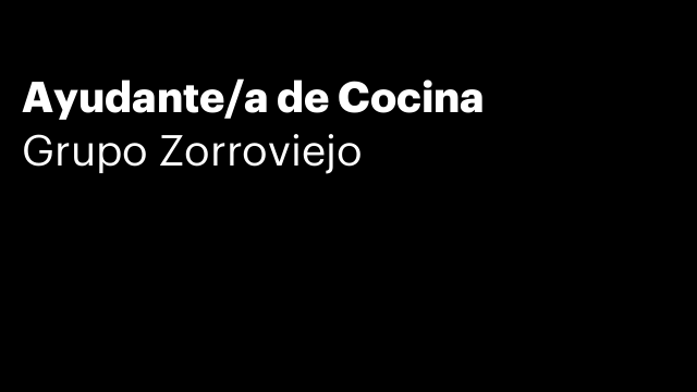 Ayudante/a de Cocina