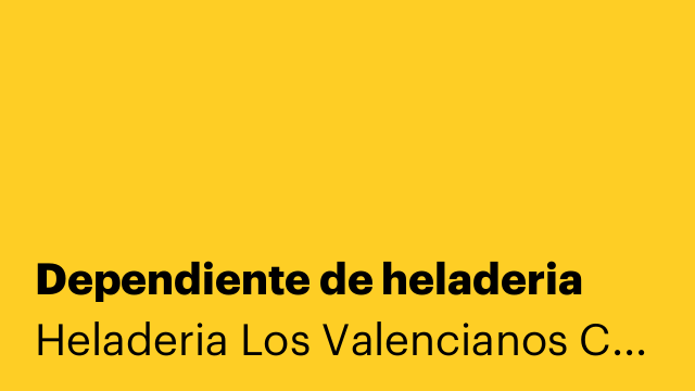 Dependiente de heladeria
