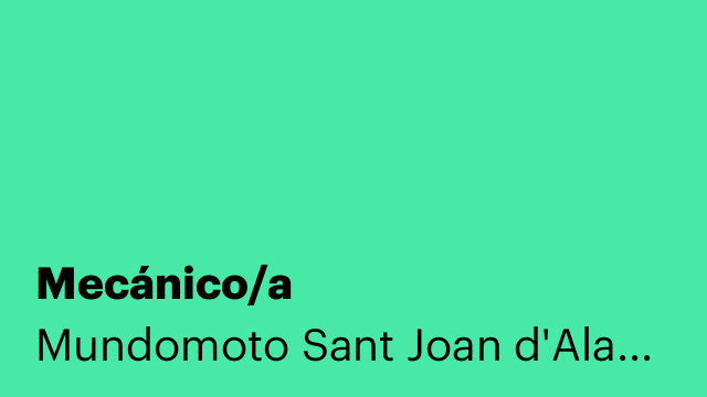 Mecánico/a