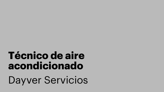 Técnico de aire acondicionado