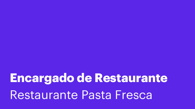 Encargado de Restaurante