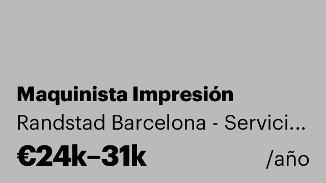 Maquinista Impresión