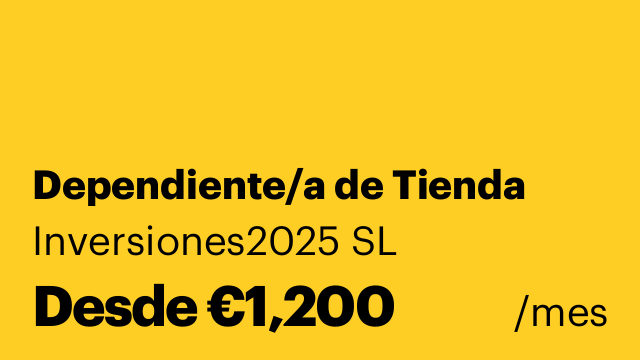 Dependiente/a de Tienda