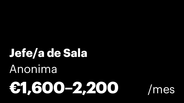 Jefe/a de Sala