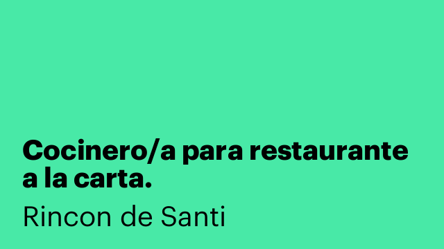 Cocinero/a para restaurante a la carta.