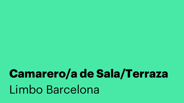 Camarero/a de Sala/Terraza