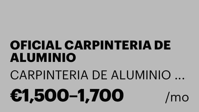 OFICIAL CARPINTERIA DE ALUMINIO