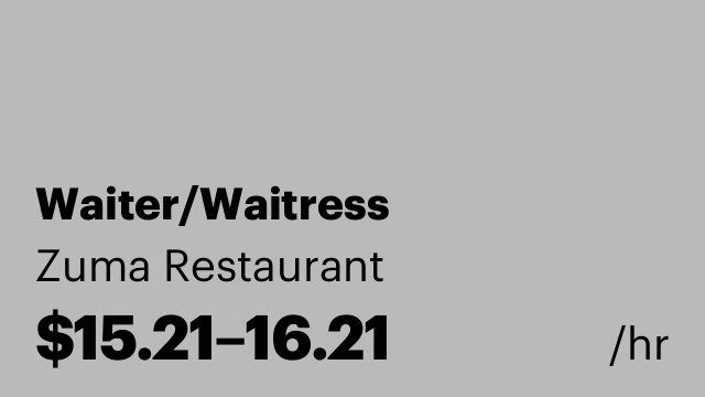 Waiter/Waitress