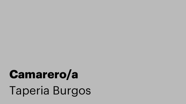 Camarero/a
