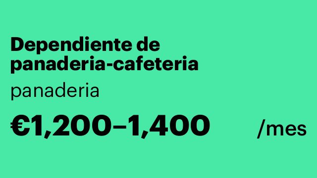 Dependiente de panaderia-cafeteria