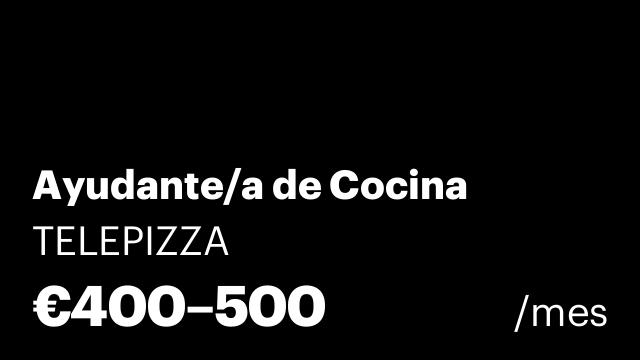 Ayudante/a de Cocina