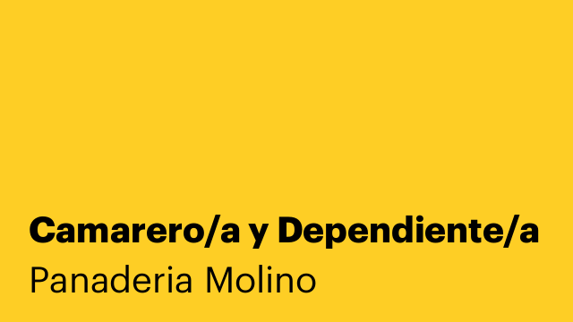 Camarero/a y Dependiente/a