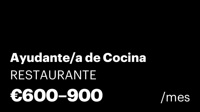 Ayudante/a de Cocina