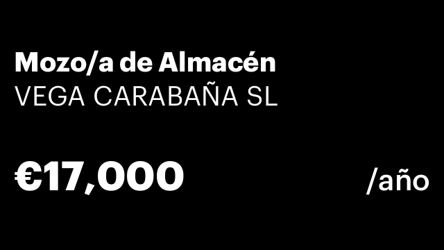 Mozo/a de Almacén