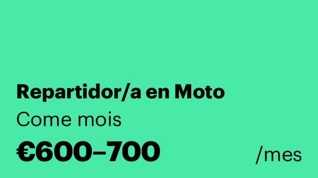 Repartidor/a en Moto