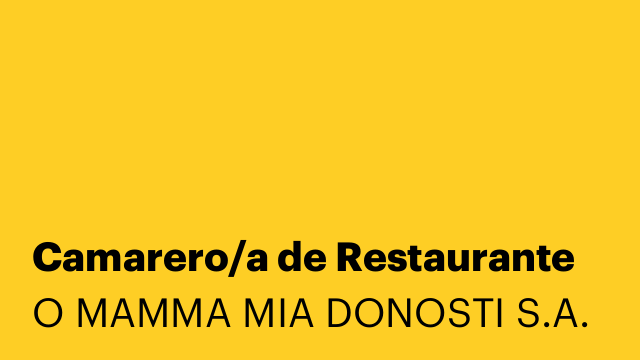 Camarero/a de Restaurante