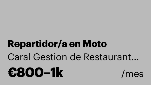 Repartidor/a en Moto