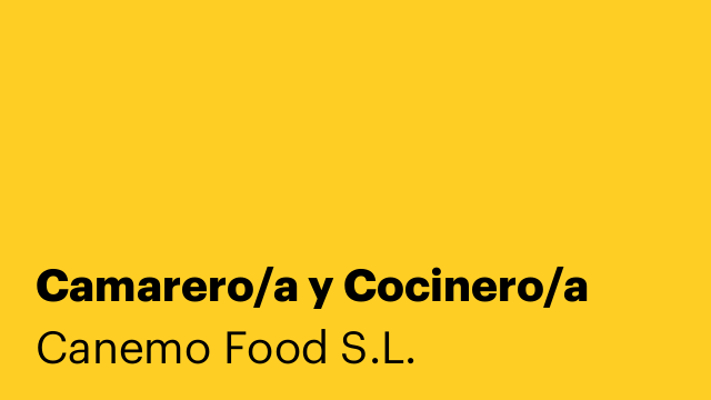 Camarero/a y Cocinero/a