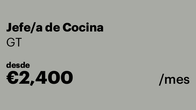 Jefe/a de Cocina