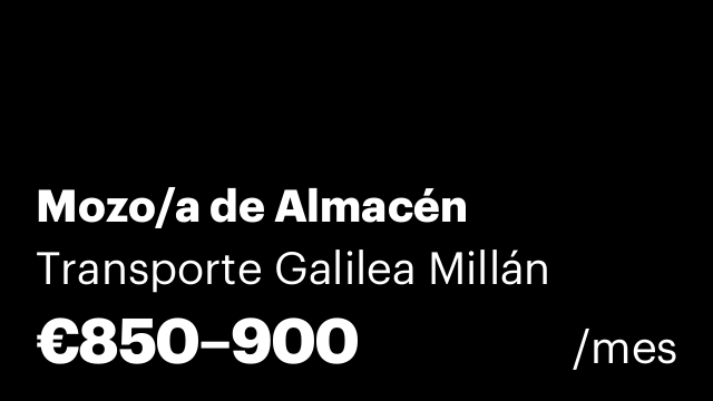 Mozo/a de Almacén