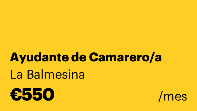 Ayudante de Camarero/a