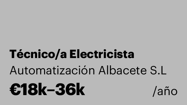 Técnico/a Electricista